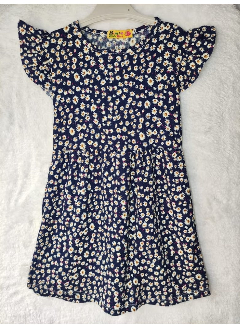 BDZ Deri Girls Colourful Short Sleeve Cotton Dress - Image 1